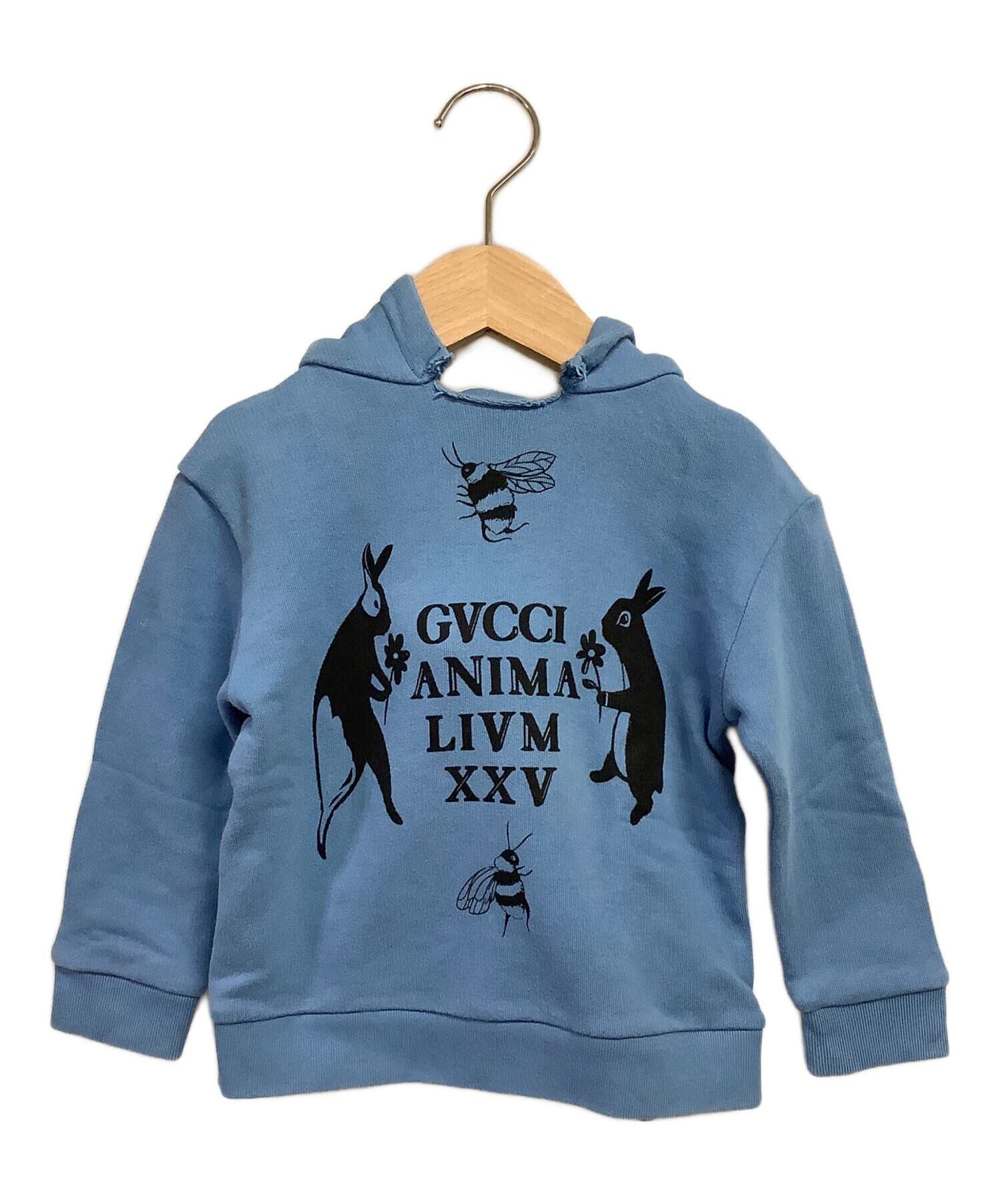中古・古着通販】GUCCI (グッチ) プルオーバーパーカー ブルー サイズ 