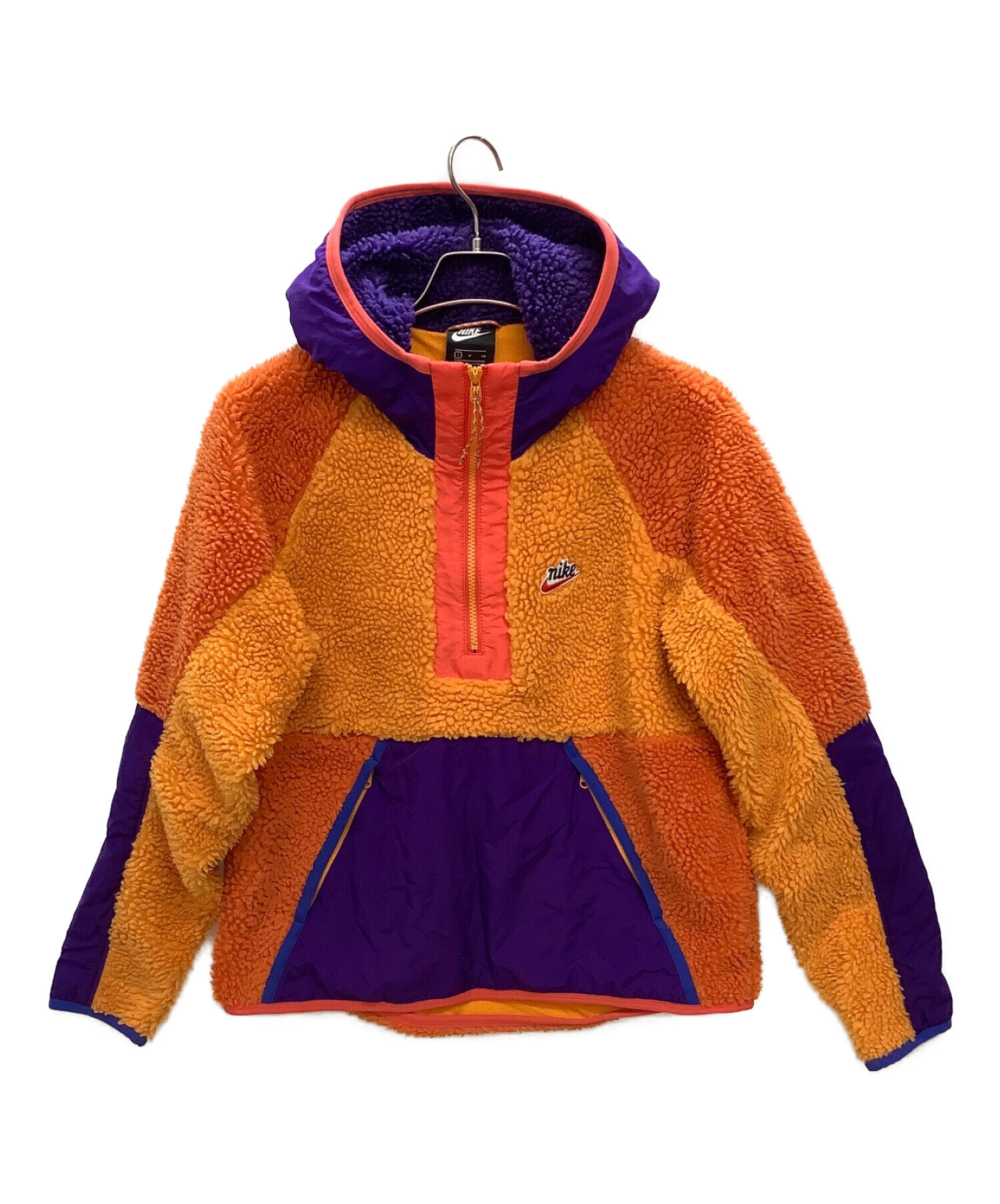 NIKE (ナイキ) フリースジャケット オレンジ×パープル サイズ:S