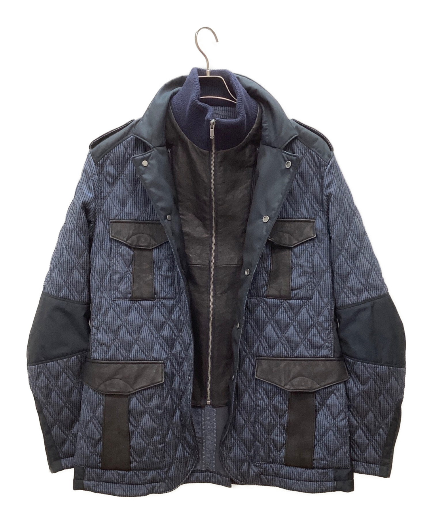 中古・古着通販】ETRO (エトロ) ブルゾン ネイビー×ブラック  