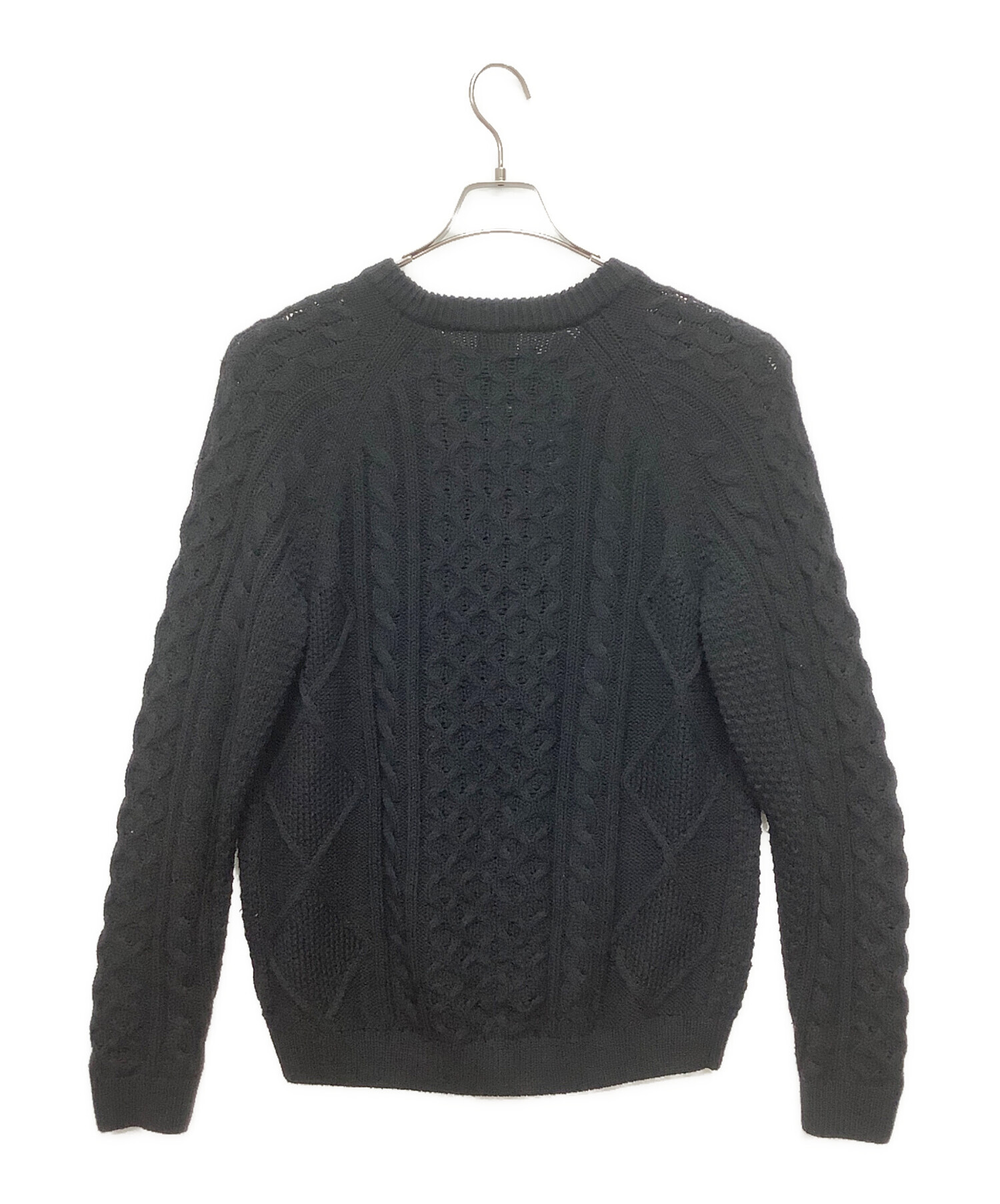 中古・古着通販】NIKE (ナイキ) ケーブルニット ブラック サイズ:M 