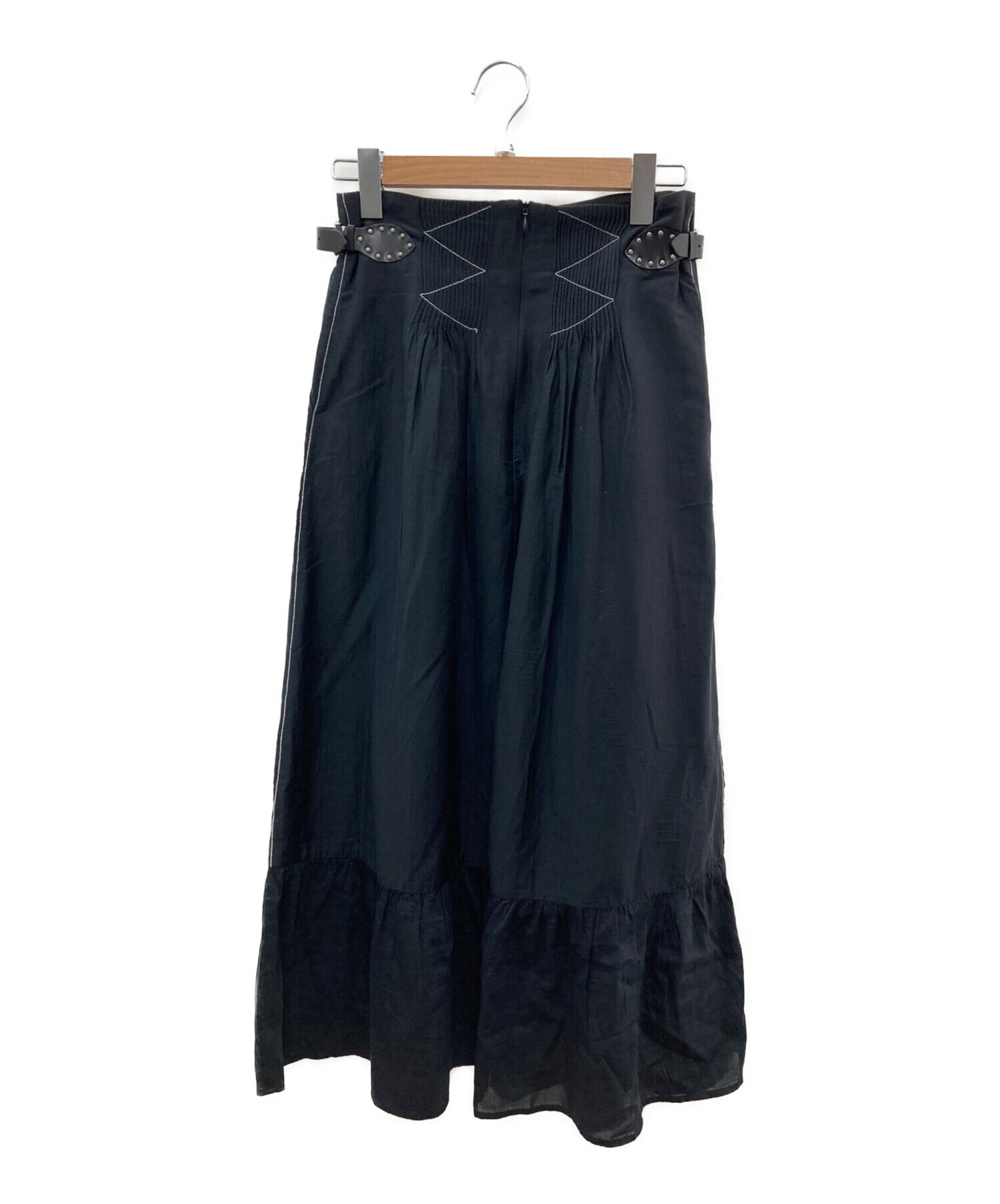 PONTI (ポンティ) シルク混スカート ブラック サイズ:1