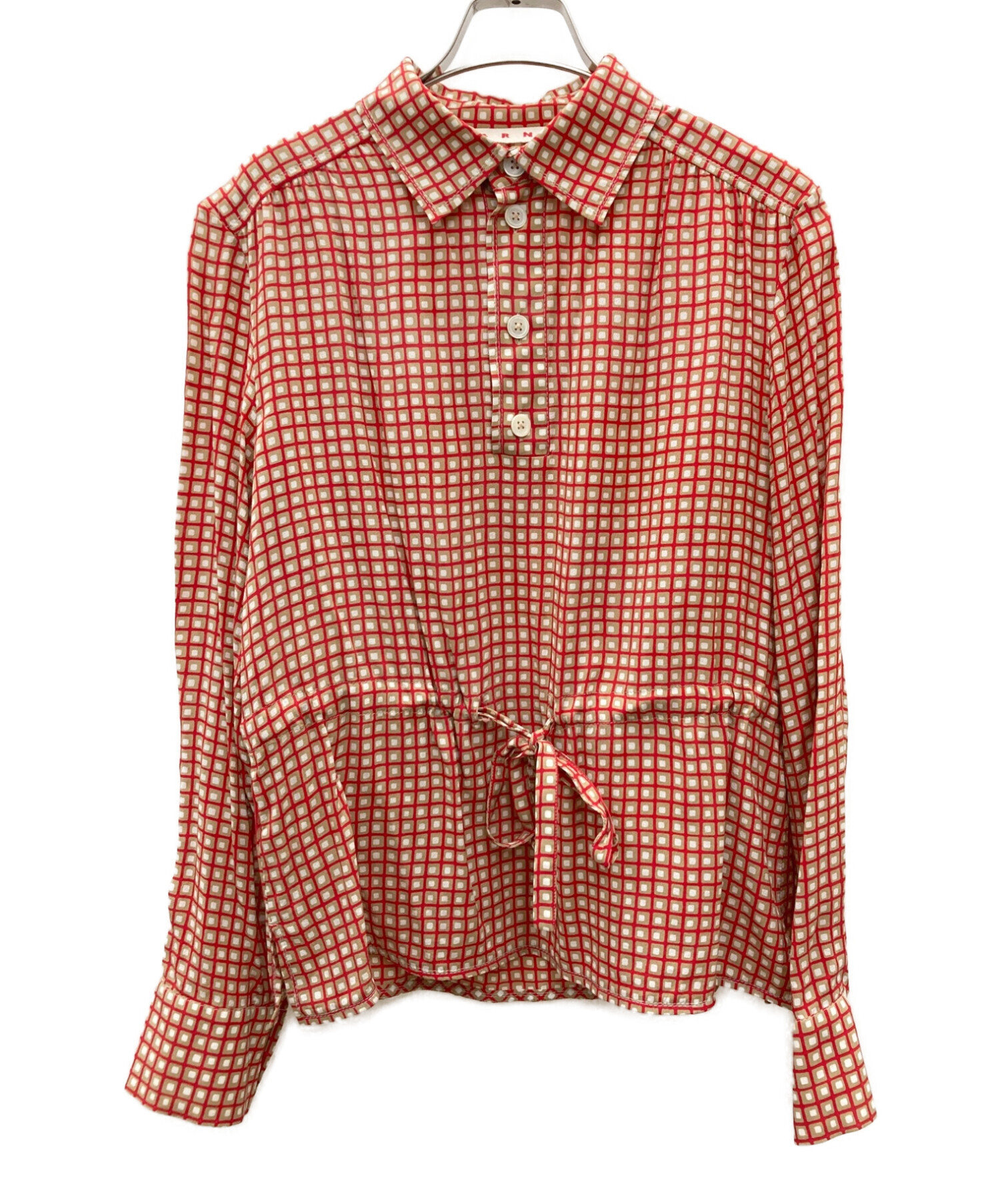 中古・古着通販】MARNI (マルニ) プルオーバーシャツ レッド サイズ:40 
