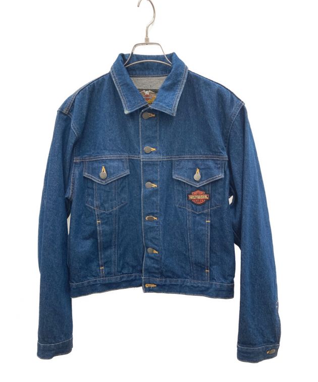 HARLEY DAVIDSON ヴィンテージ デニムジャケット 長袖 S 青（中古 