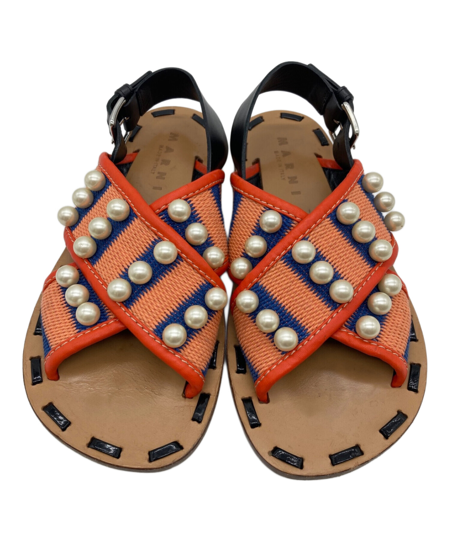 中古・古着通販】MARNI (マルニ) サンダル オレンジ サイズ:36 