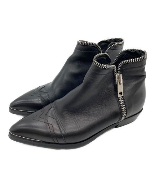 中古・古着通販】DIESEL (ディーゼル) サイドジップブーツ ブラック 