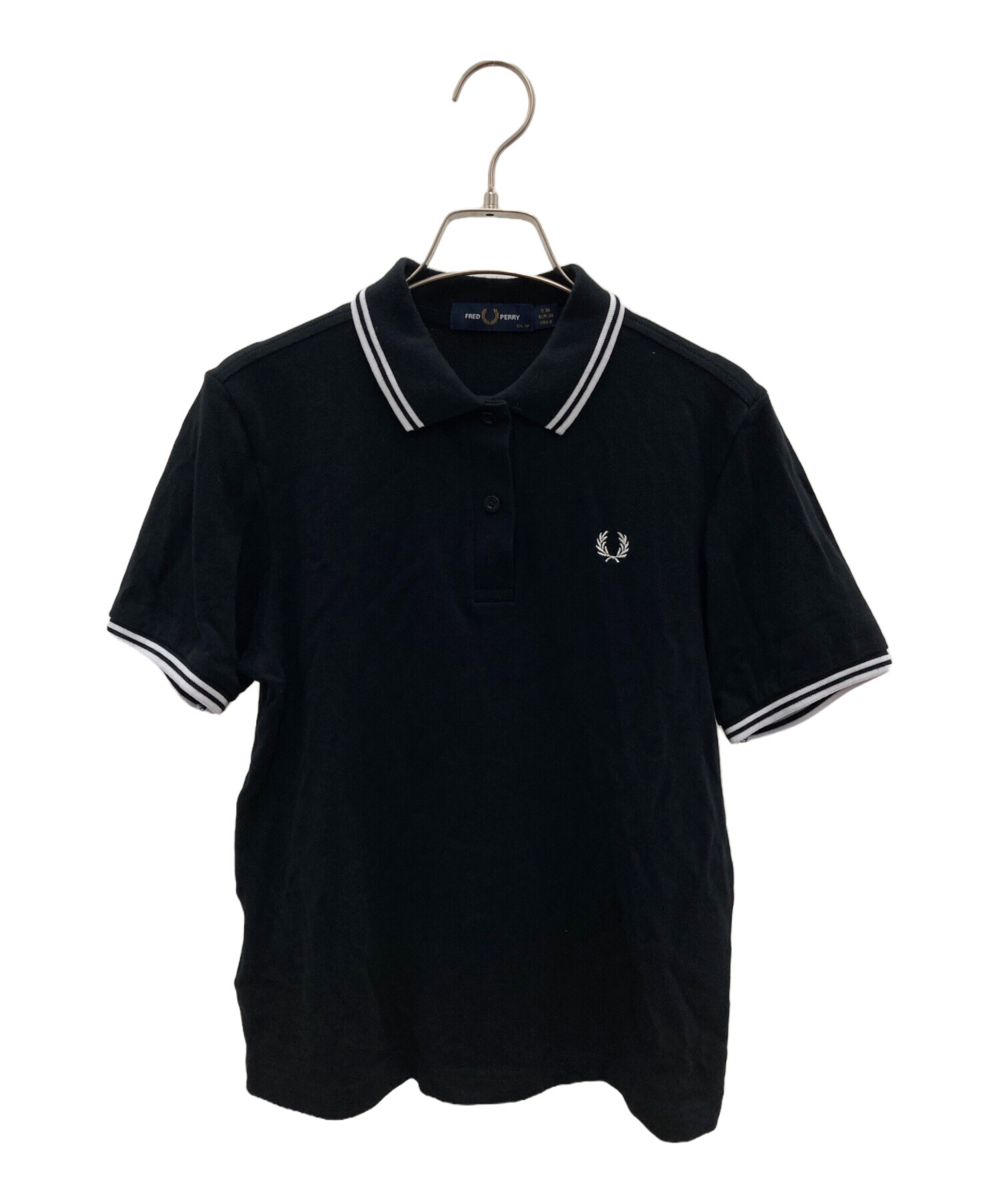 FRED PERRY フレッドペリー ポロシャツ 長袖 イングランド製 黒金
