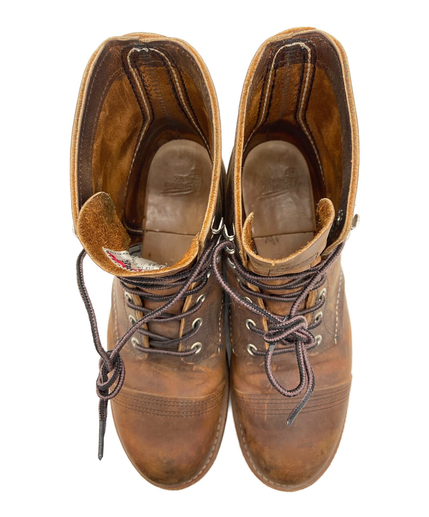 中古・古着通販】RED WING (レッドウィング) レザーブーツ ブラウン  