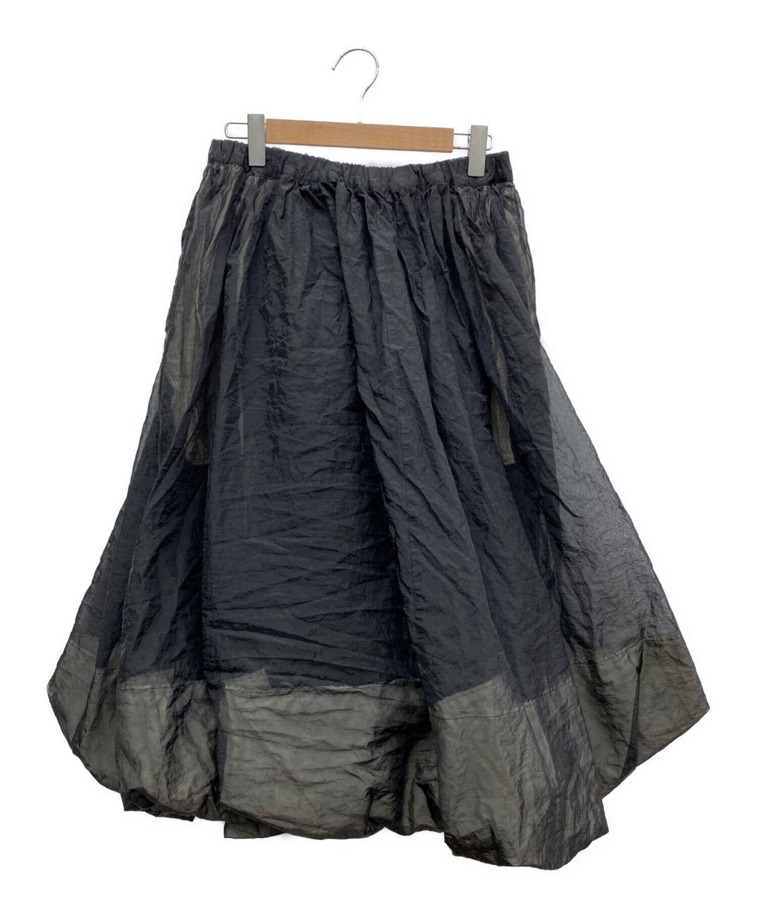 BLACK COMME des GARCONS (ブラックコムデギャルソン) シワ加工シアーバルーンスカート ブラック サイズ:M 未使用品