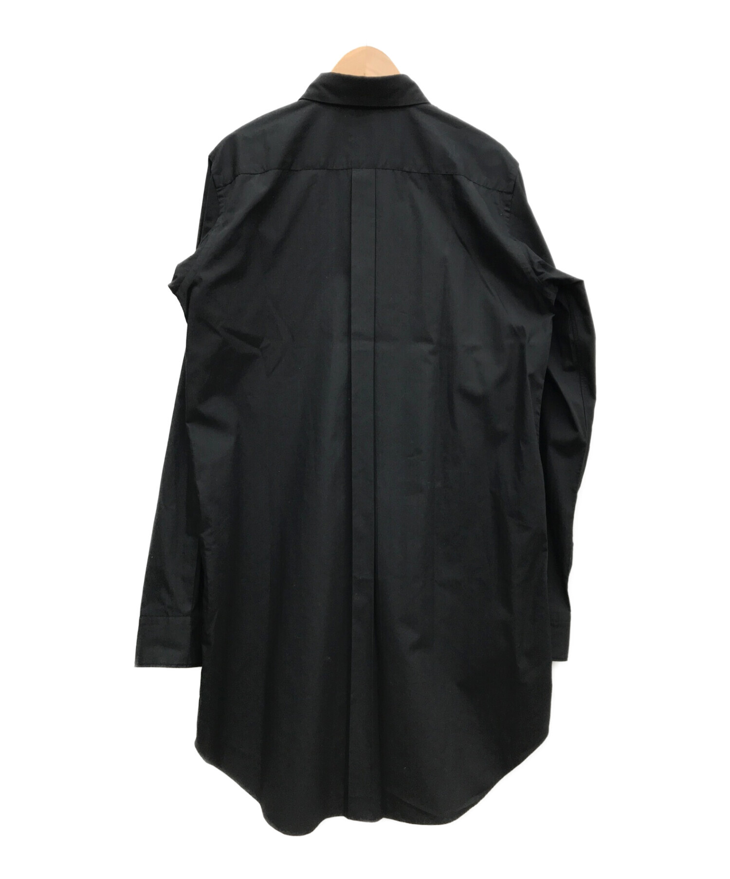 BLACK COMME des GARCONS ブラックコムデギャルソン ロングシャツ ブラック サイズ:M