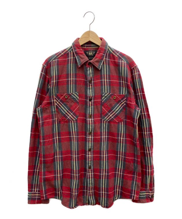 中古・古着通販】RRL (ダブルアールエル) ネルシャツ レッド サイズ:M 