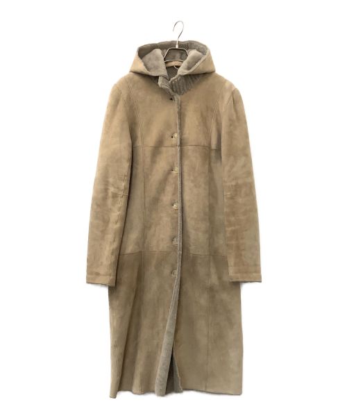 ロエベ リアルムートンコート サイズ40 黒 【中古・古着通販 ロエベ リアルムートンコート サイズ40 黒 【中古・古着通販