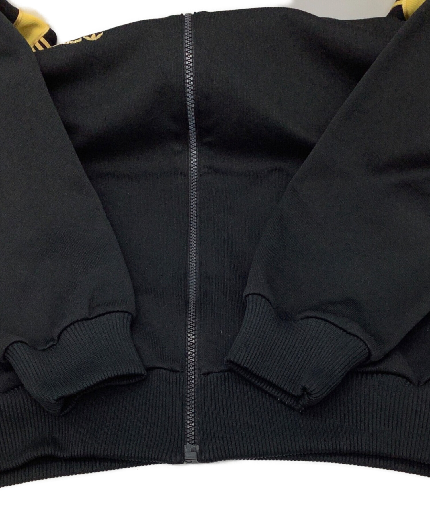 【アディダス】トラックジャケット デサント製 テクノ ブラック Lサイズ