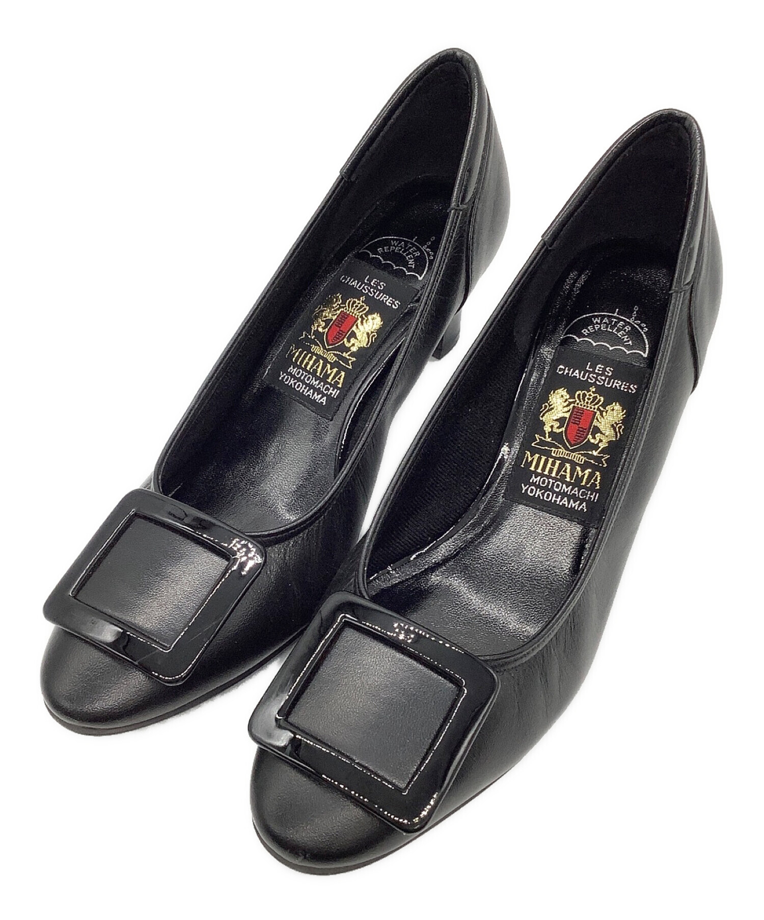 新品 ミハマ 靴 パンプス 23.5cm 黒 ブラック