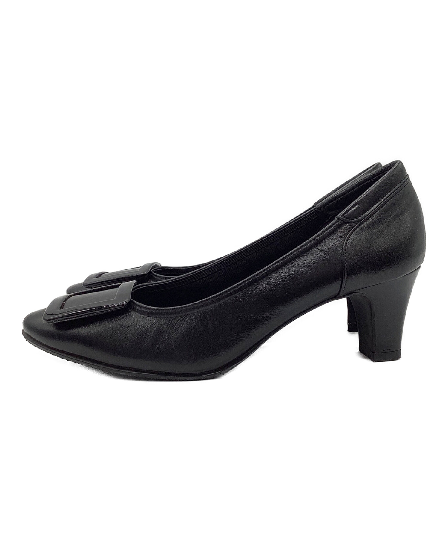 新品 ミハマ 靴 パンプス 23.5cm 黒 ブラック