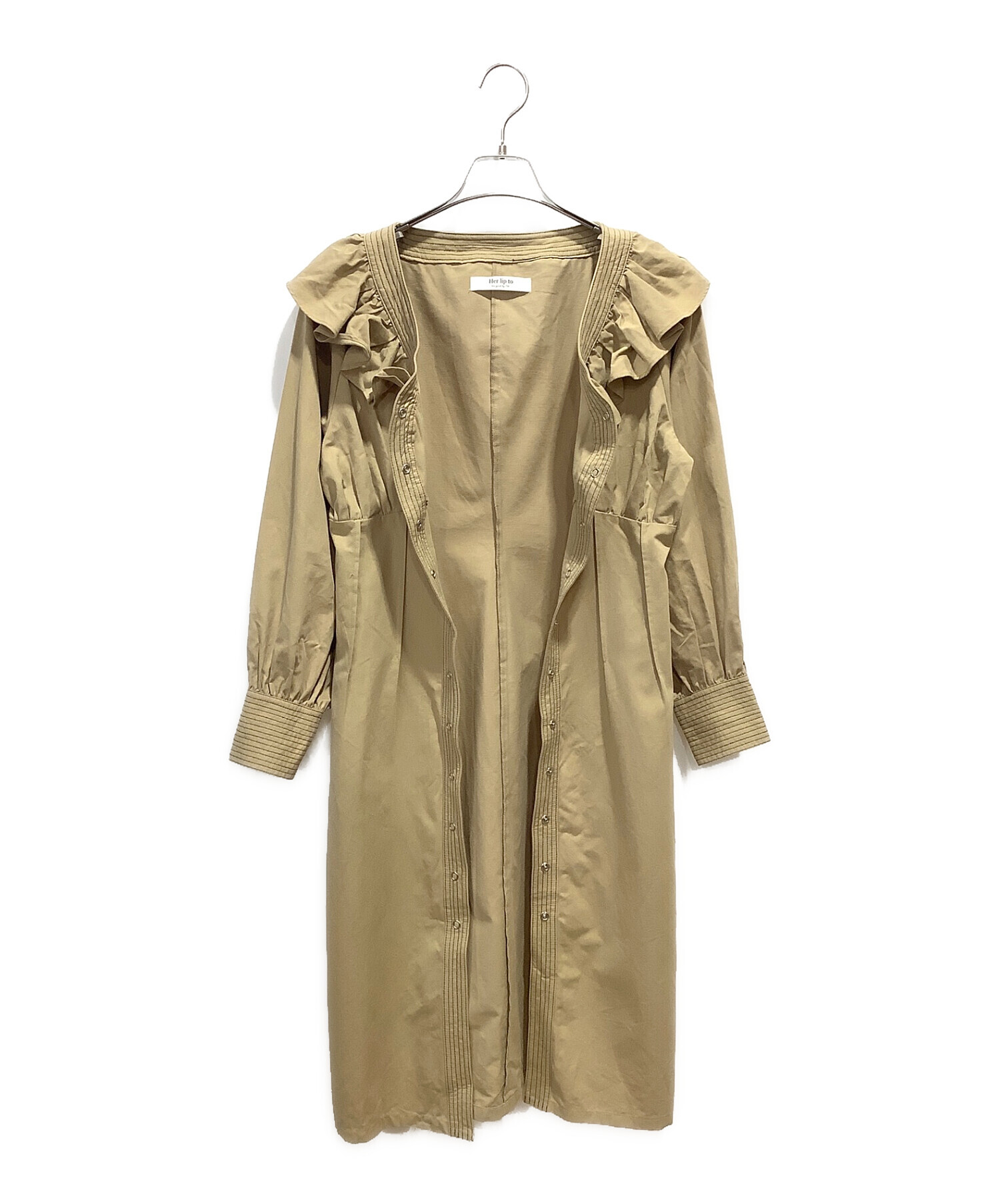 中古・古着通販】HER LIP TO (ハーリップトゥ) Cotton Twill Ruffled 