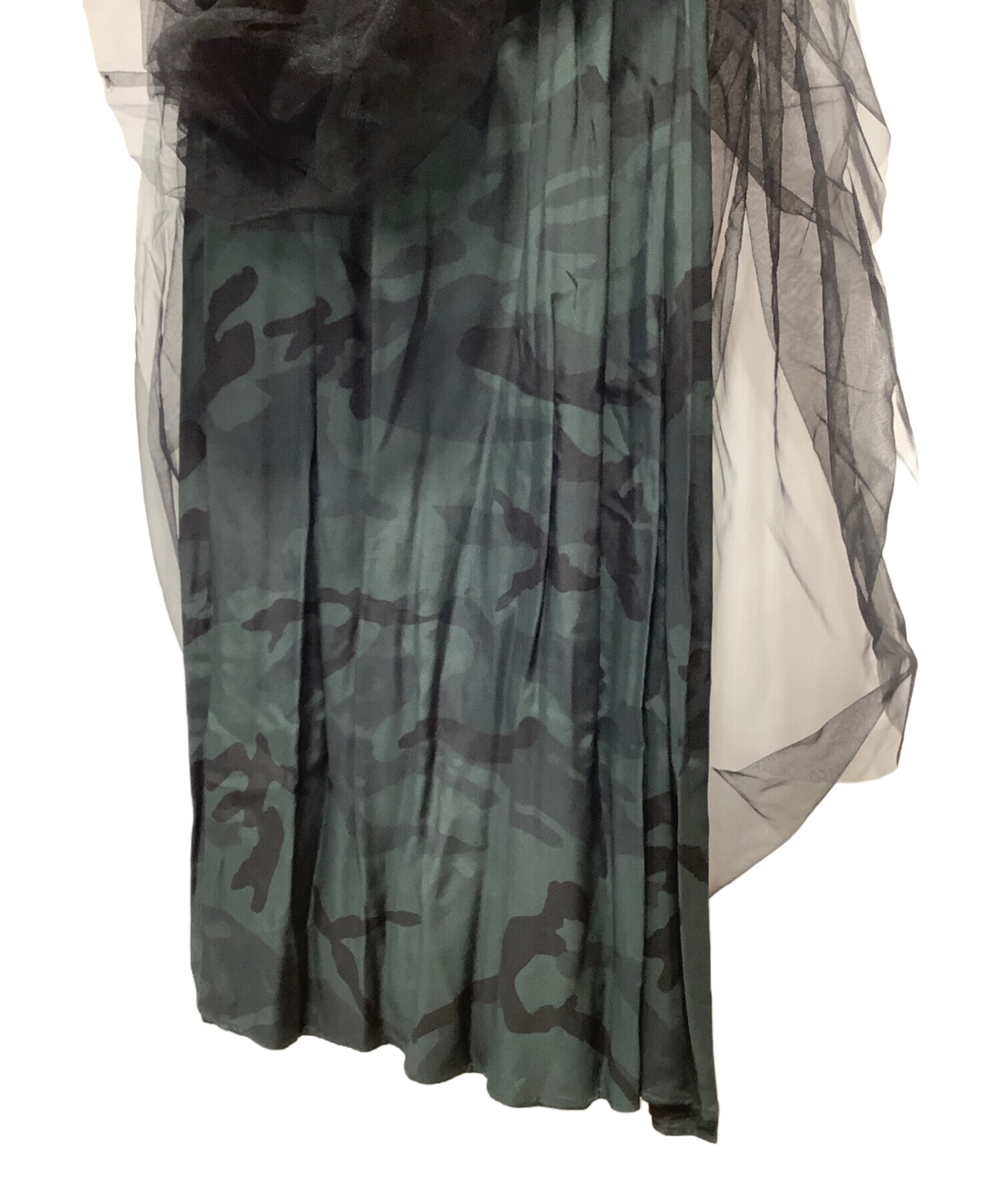 ビアズリー BEARDSLEY カモフラチュールスカート カーキ｜レディース 
