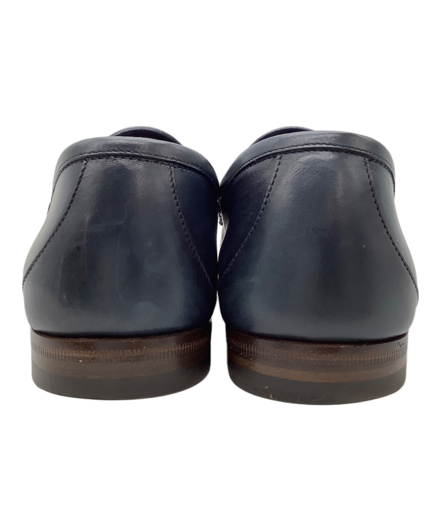 中古・古着通販】GUCCI (グッチ) ビットローファー ネイビー サイズ:71 