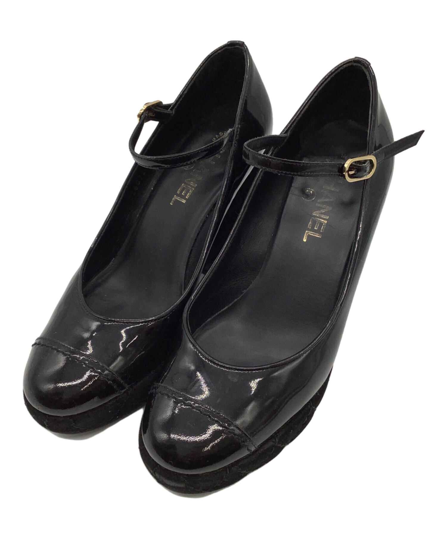 中古・古着通販】CHANEL (シャネル) ウェッジソール メリージェーン  