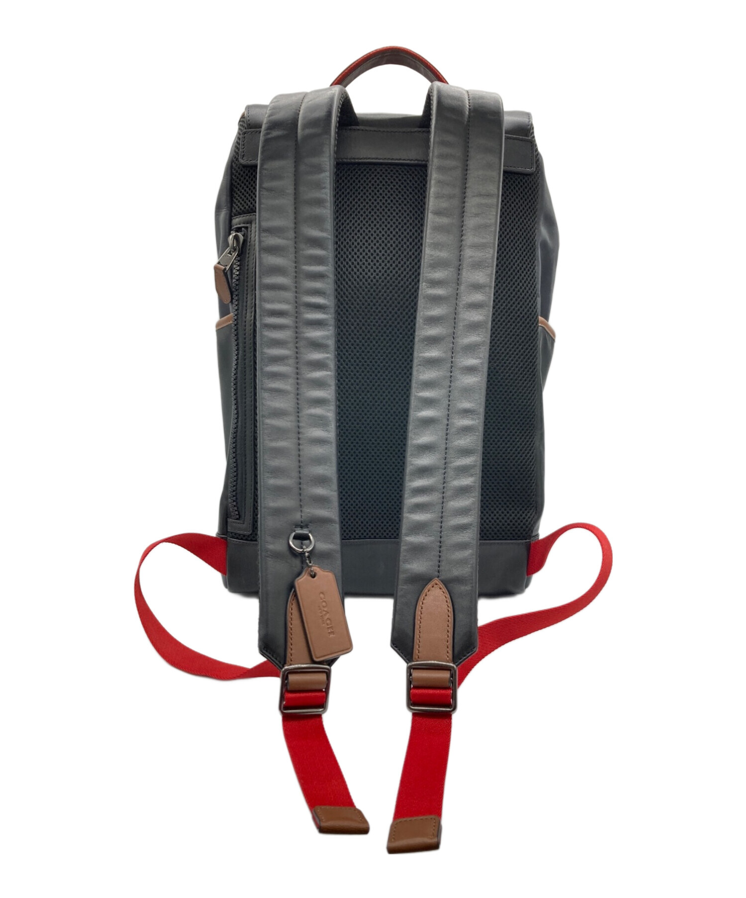 中古・古着通販】COACH (コーチ) Track Backpack ブラック×ネイビー 