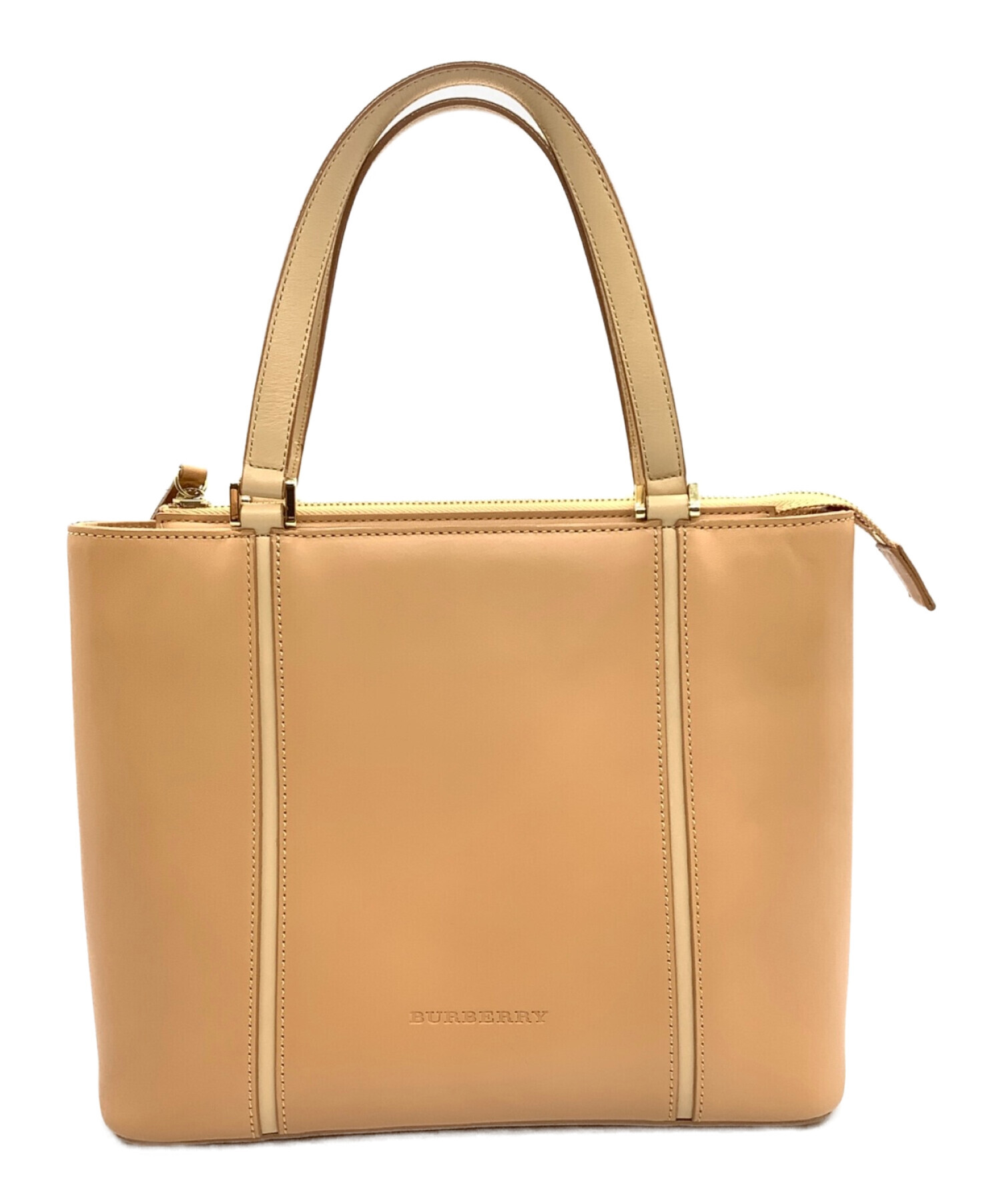 中古・古着通販】BURBERRY (バーバリー) ハンドバッグ ベージュ 