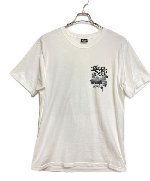 【新品】stussy Tシャツ　サイズM ホワイト 逆ロゴ