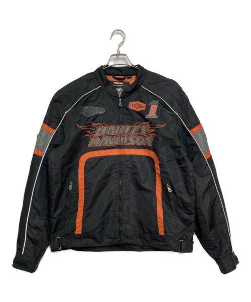HARLEY DAVIDSON ナイロンジャケット 狭く スタンドカラー ミドル