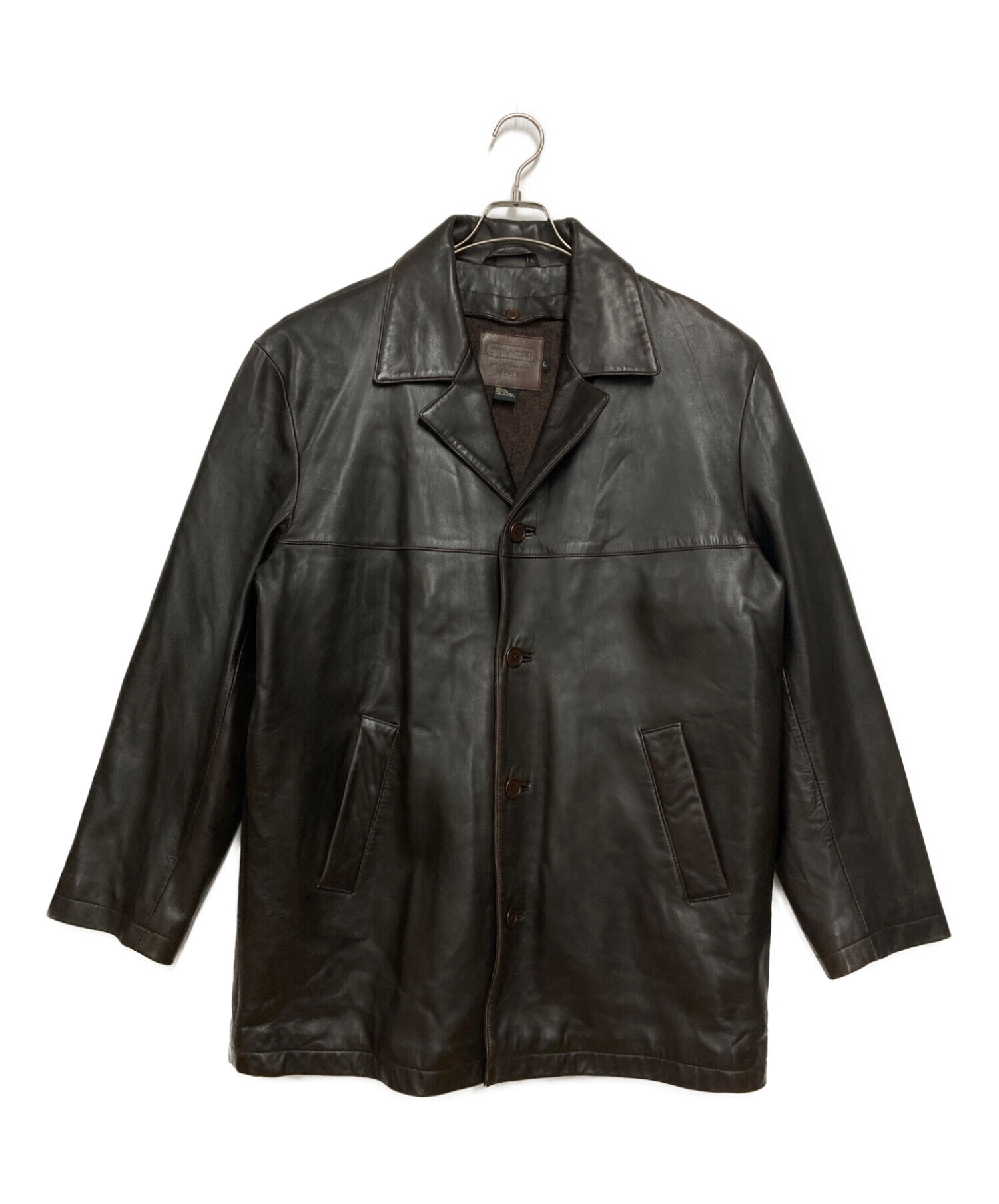 COACH ブラウン レザージャケット L