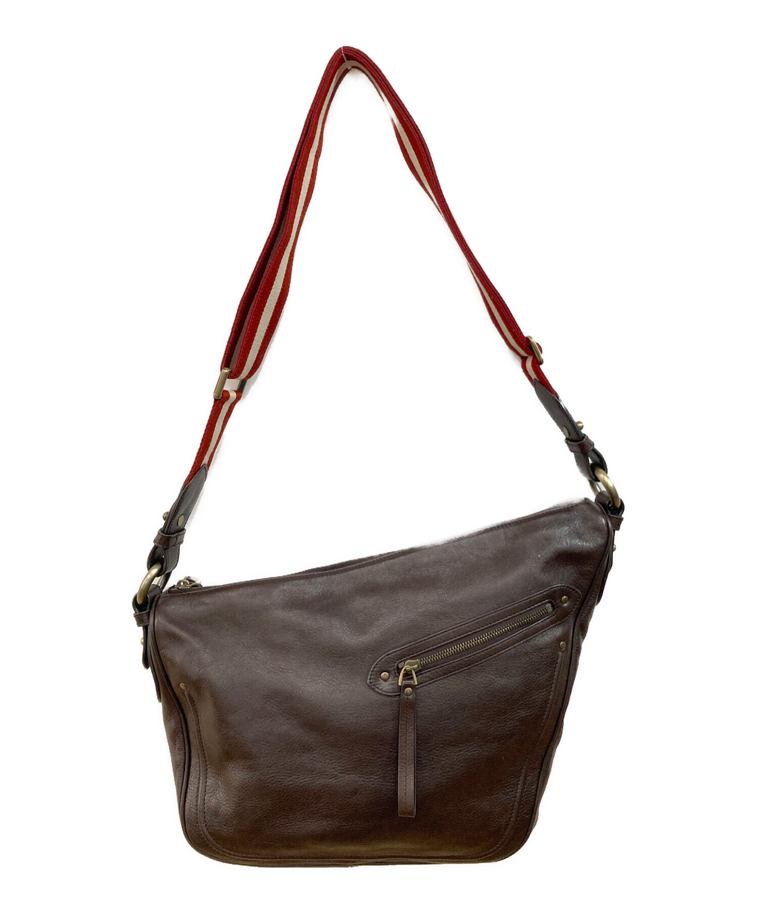 BALLY(バリー) ショルダーバッグ - ブラウン×ダークブラウン レザー バッグ