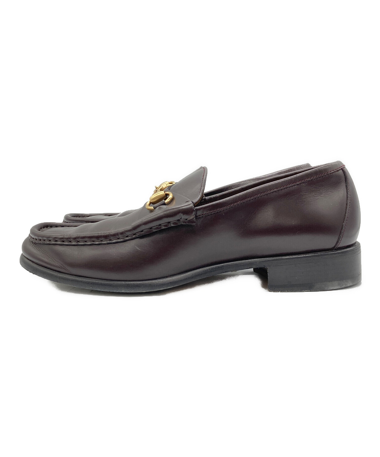 中古・古着通販】GUCCI (グッチ) ローファー ブラウン サイズ:25.5cm 