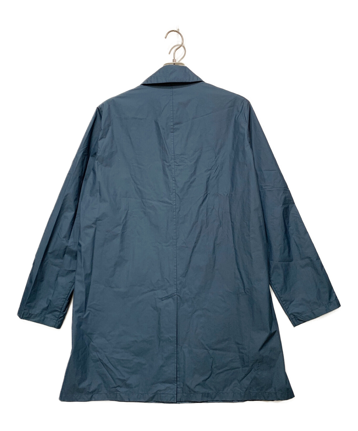 MARGARET HOWELL (マーガレットハウエル) ステンカラーコート ブルー サイズ:Lサイズ