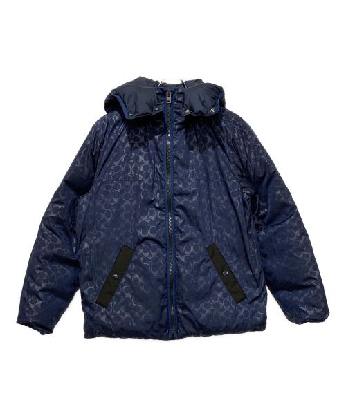 中古・古着通販】COACH (コーチ) リバーシブルダウンジャケット ブルー 