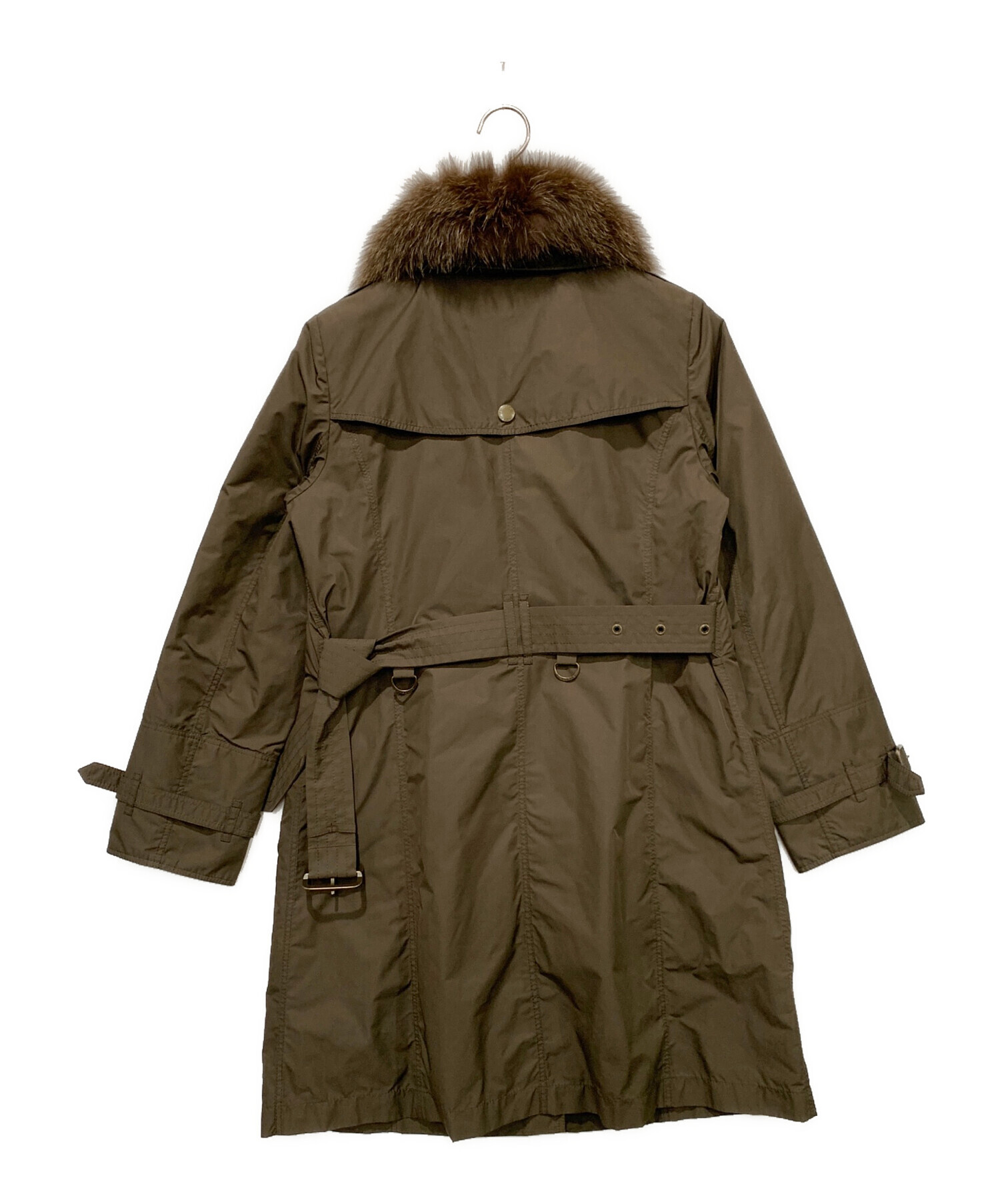 バーバリーロンドン フォックスファー付きトレンチコート｜ジャケット  