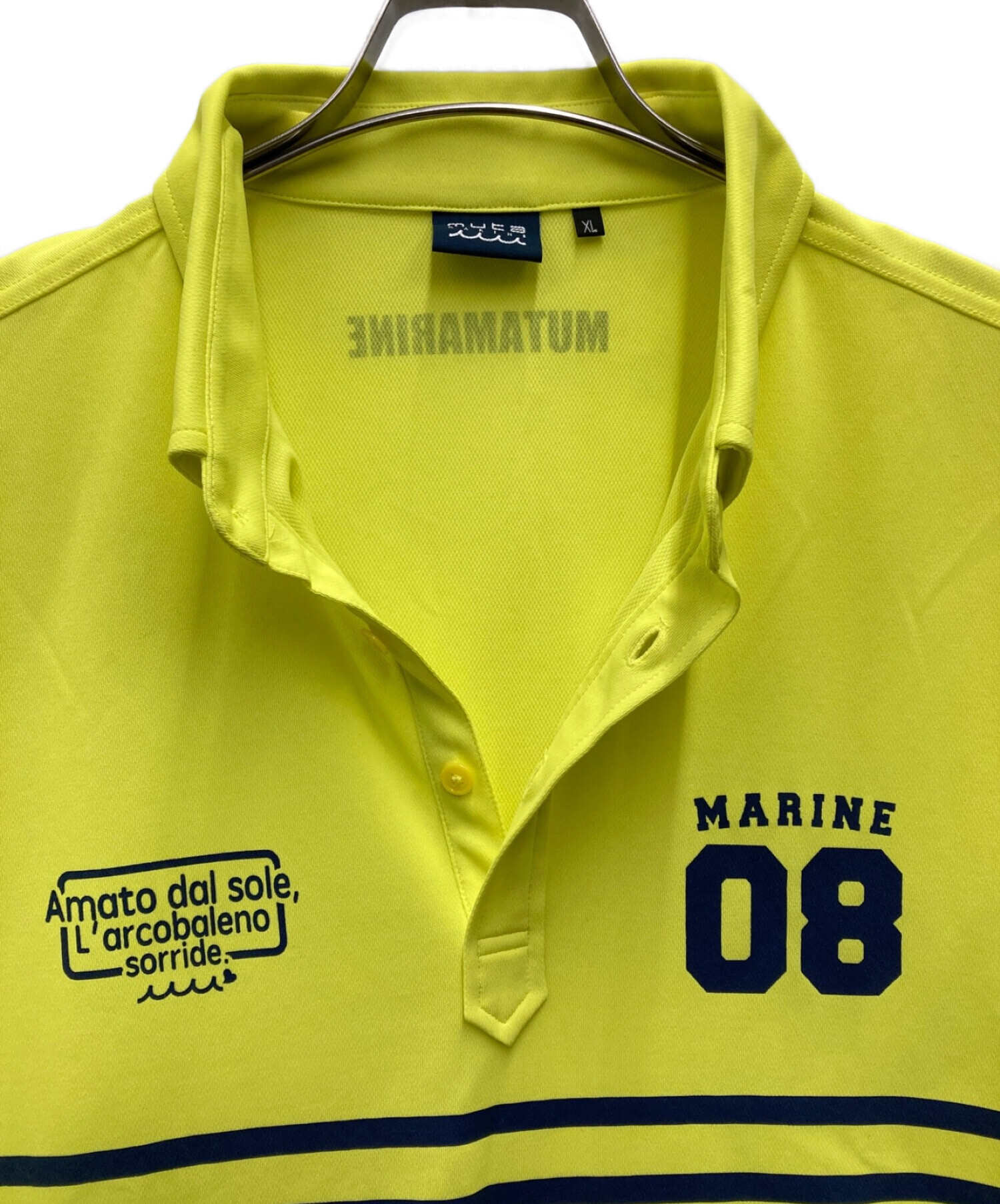 muta MARINE (ムータマリン) ゴルフウェア(ポロシャツ) イエロー サイズ:XL