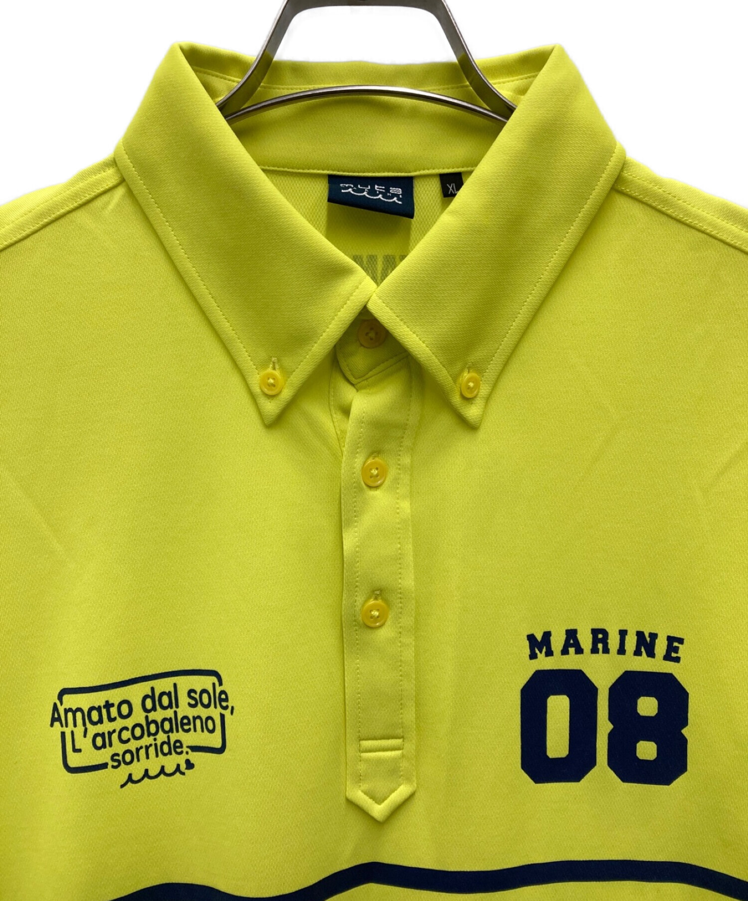 muta MARINE (ムータマリン) ゴルフウェア(ポロシャツ) イエロー サイズ:XL