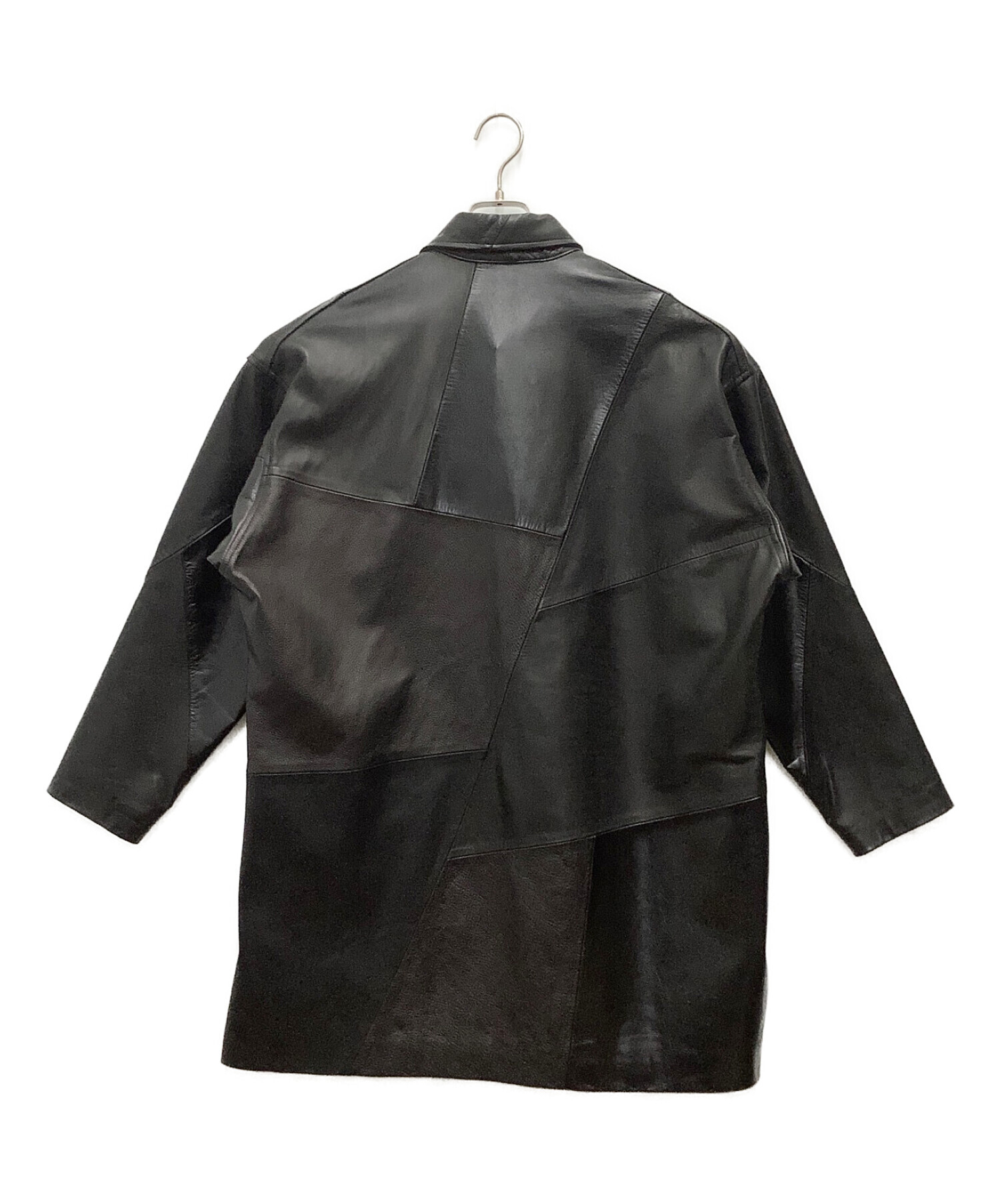 中古・古着通販】sulvam (サルバム) 21SS 異素材レザーコート ブラック 