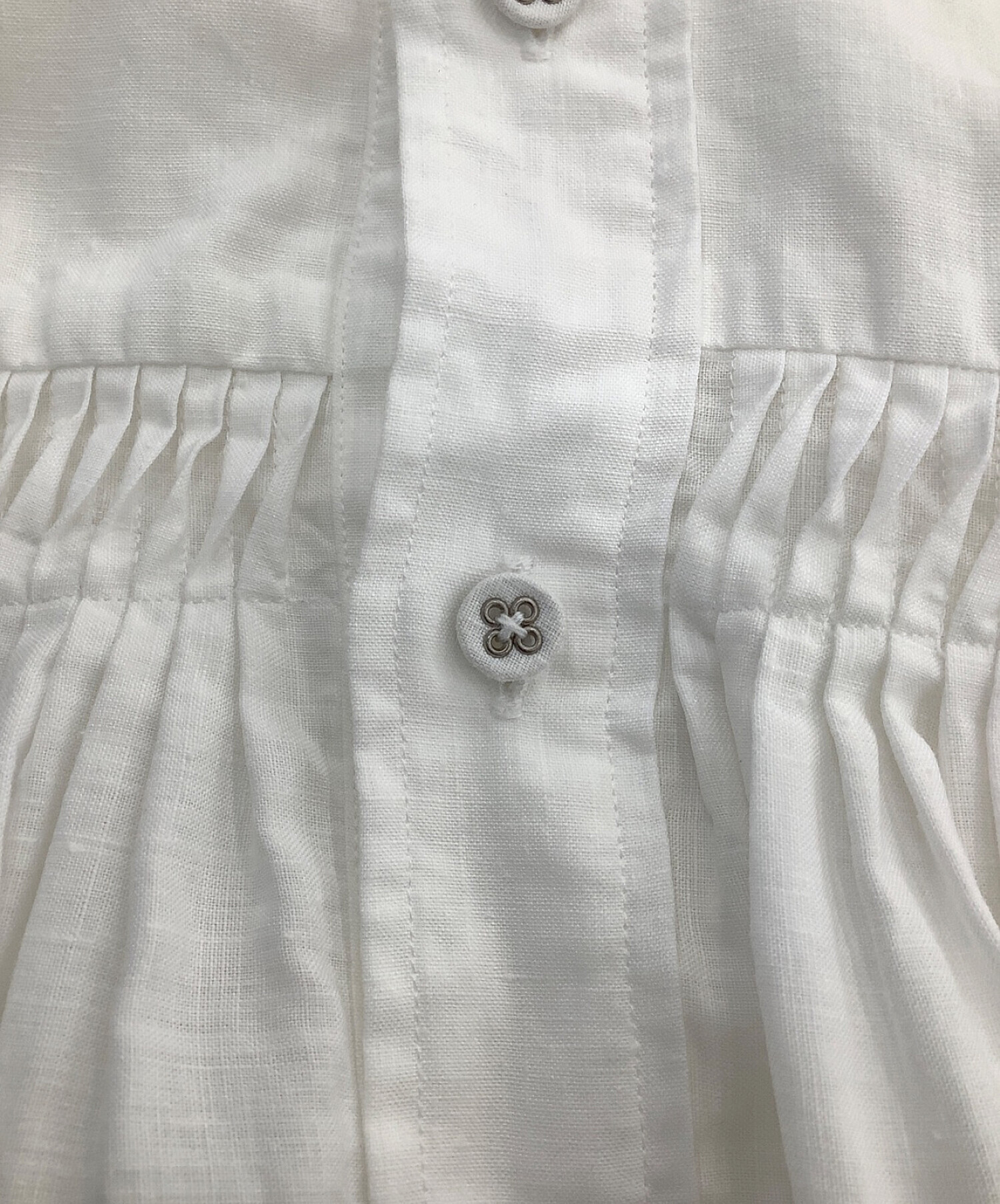 お値下げ中【美品】Scye リネンタックシャツ ホワイト K20