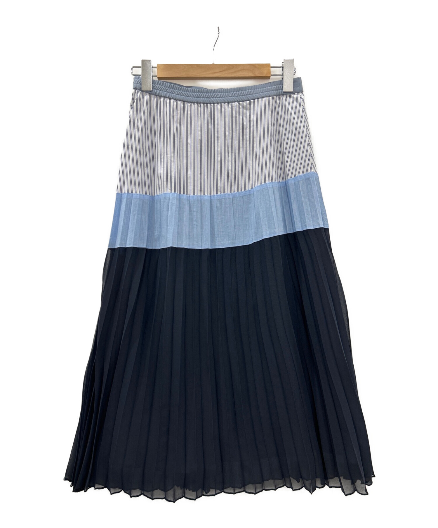 ELENDEEK (エレンディーク) プリーツスカート ネイビー×ブルー サイズ:2