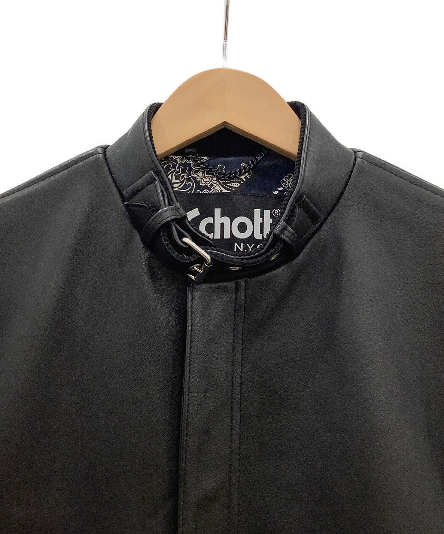 Schott ショット SOLID C.R.J レザー ライダース 革ジャン｜メンズ
