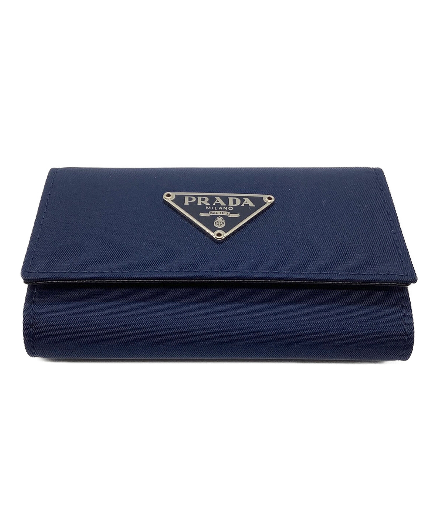 美品✨ Gカード、箱付き プラダ PRADA  キーケース ブルー ネイビー