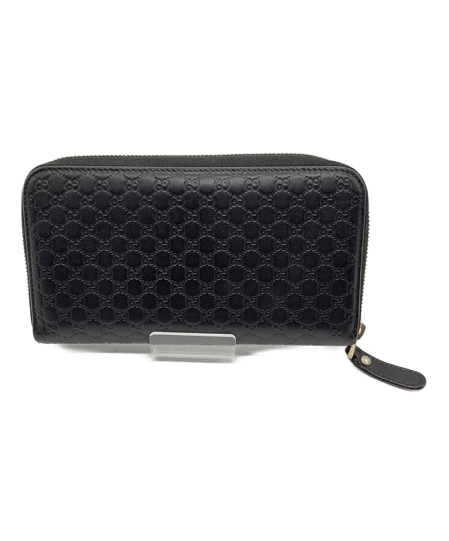 グッチ シャイニーマイクロ シマ ラウンドファスナー 長財布（GUCCI  