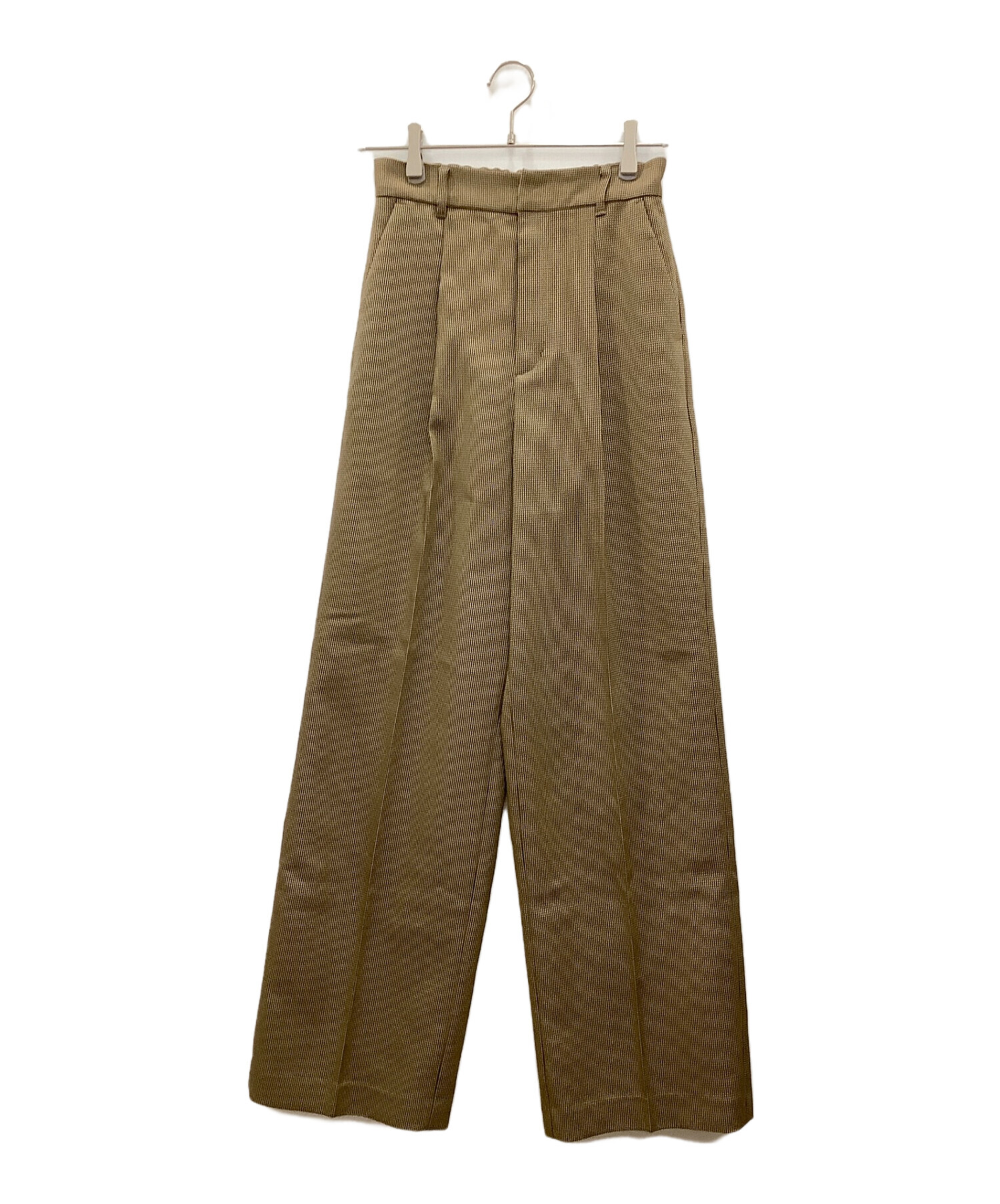 中古・古着通販】ENOF (イナフ) ENOF plaid pants ブラウン サイズ:L 