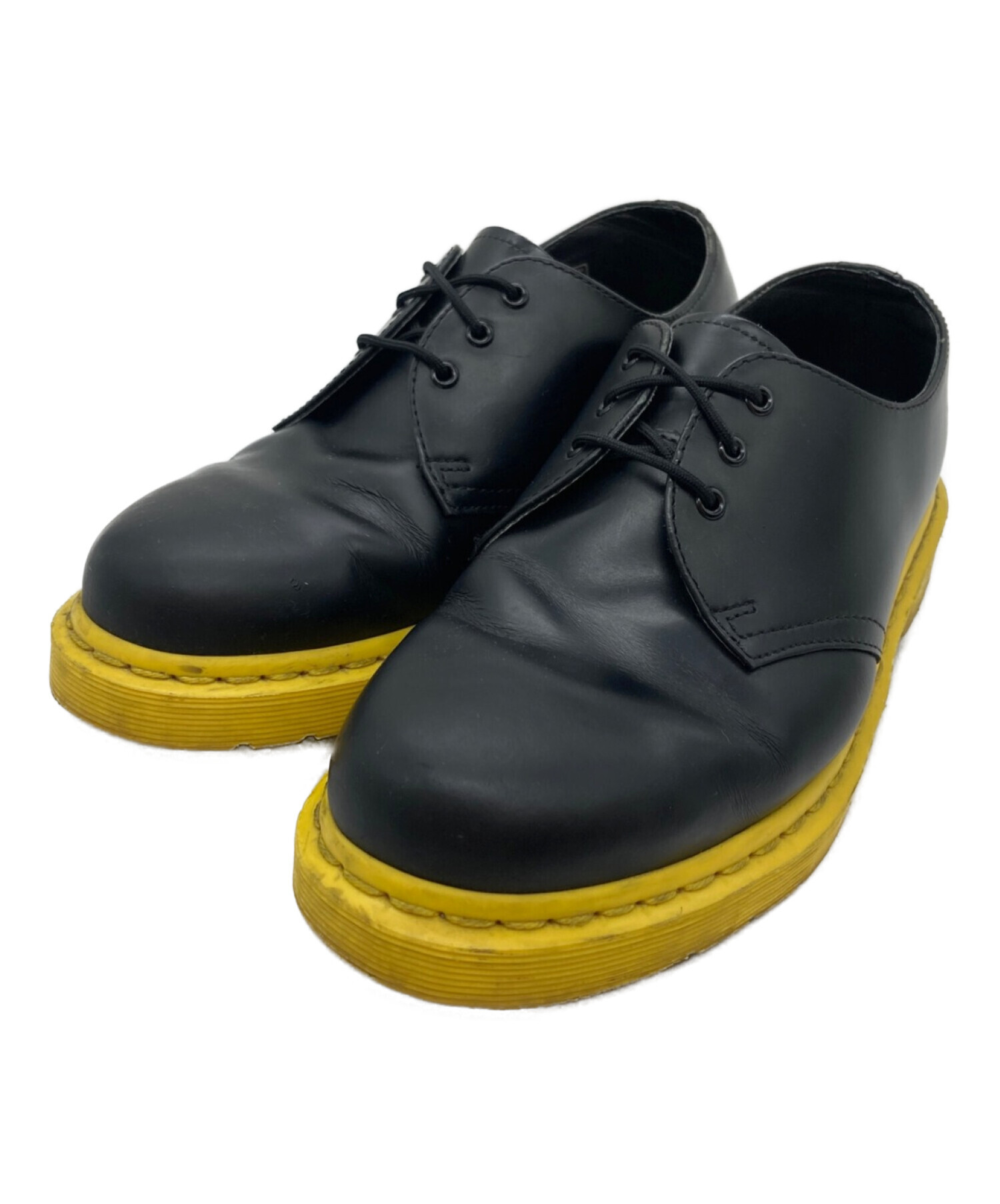 Dr.Martens ドクターマーチン 8ホール 革靴 イエロー レザー 黄色-