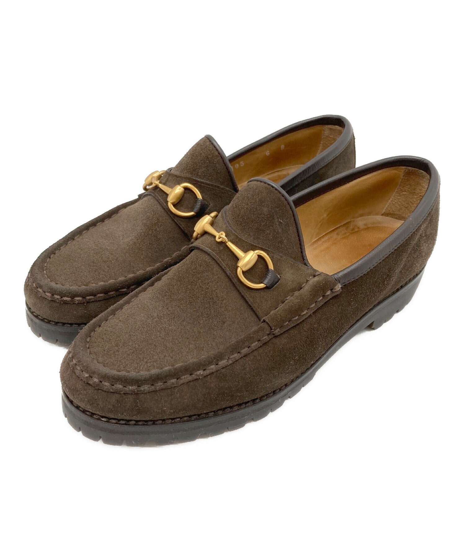 中古・古着通販】GUCCI (グッチ) ホースビットローファー ブラウン 