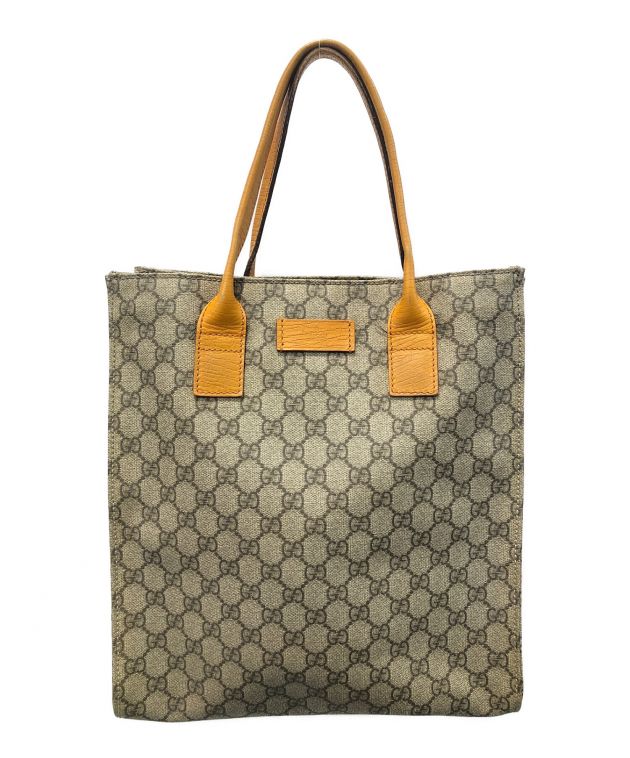 中古・古着通販】GUCCI (グッチ) スクエアトートバッグ GGスプリーム 