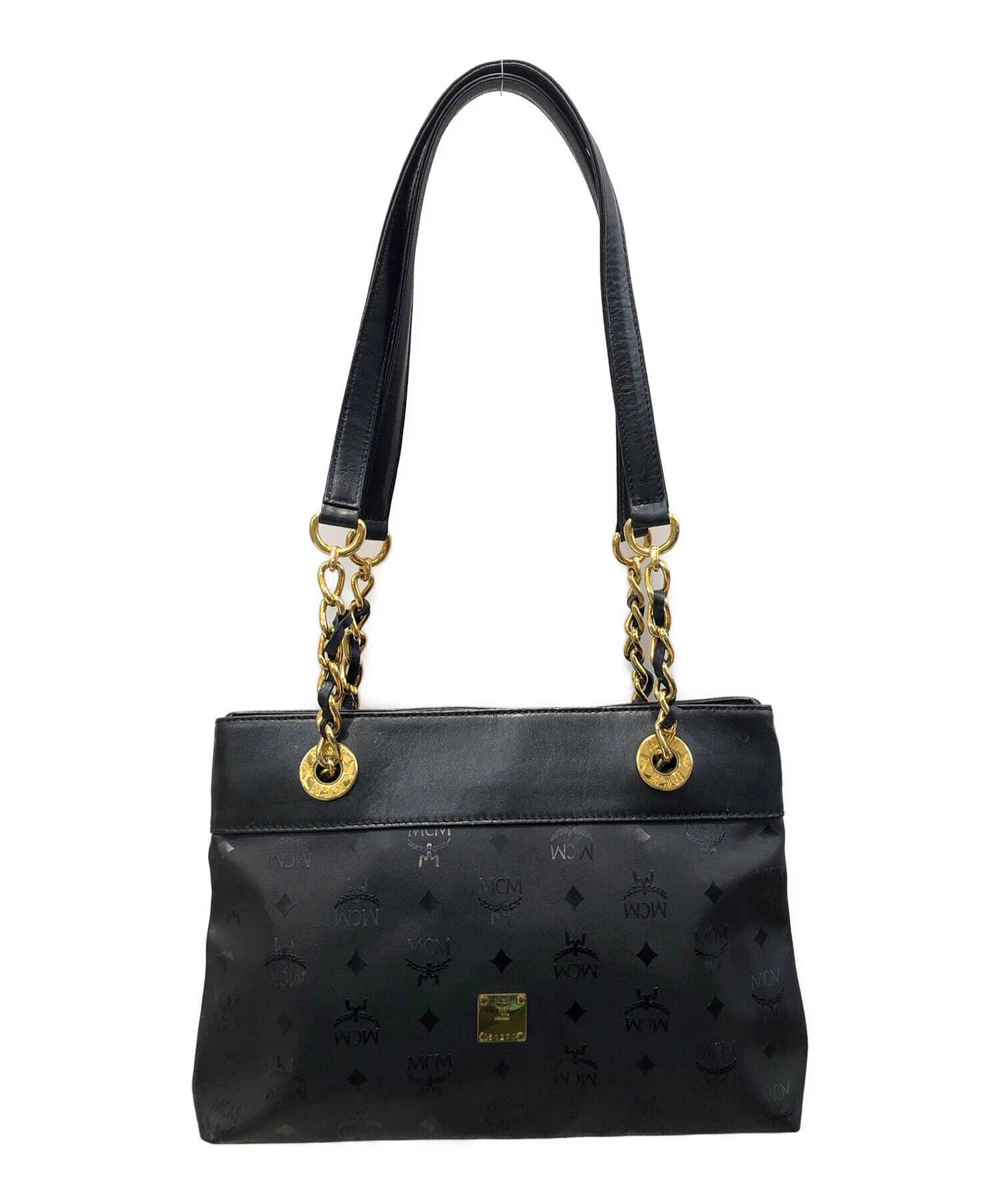MCM チェーンショルダーバッグトートバッグブラック