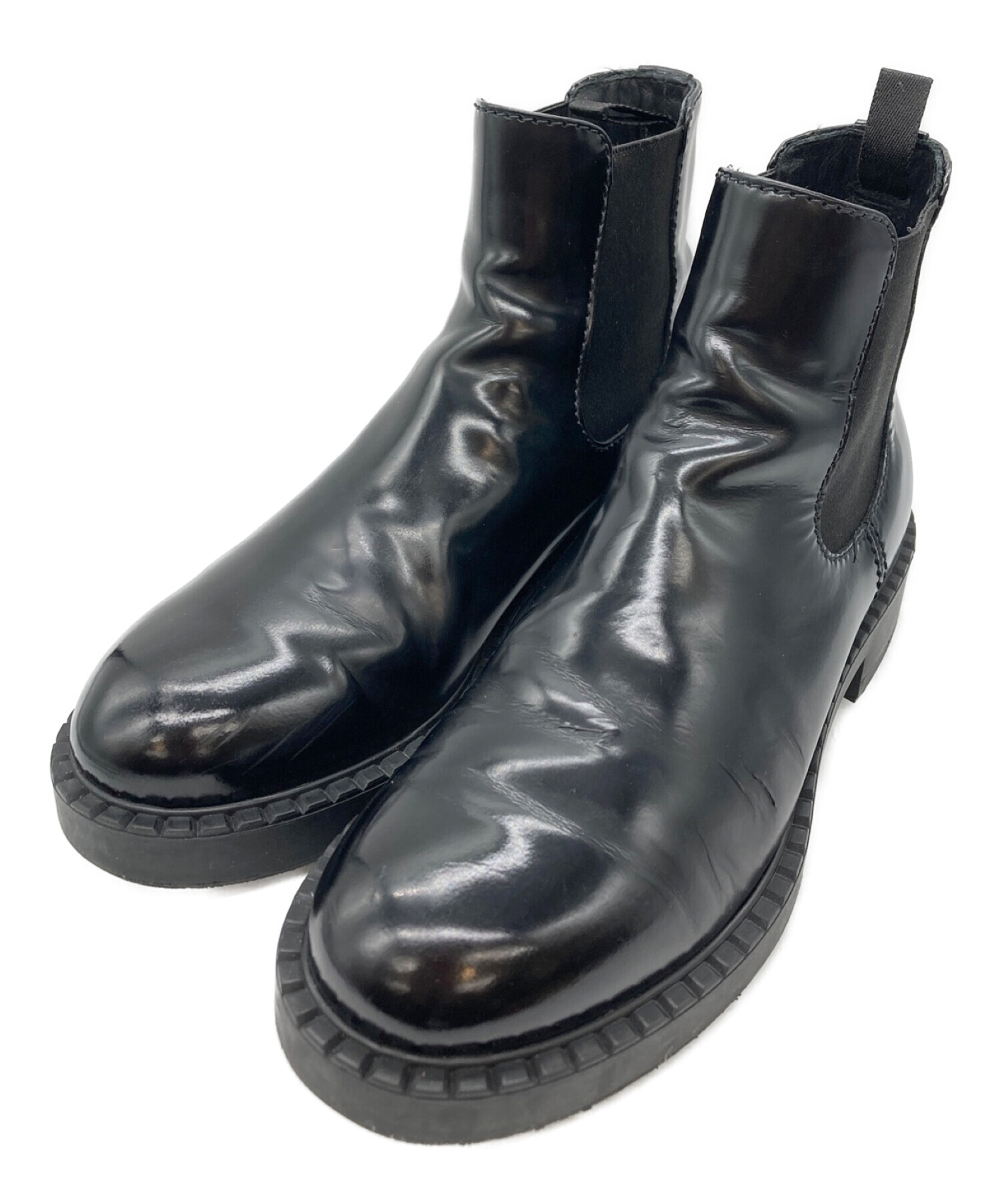 中古・古着通販】PRADA (プラダ) ブラッシュドレザーチェルシーブーツ 