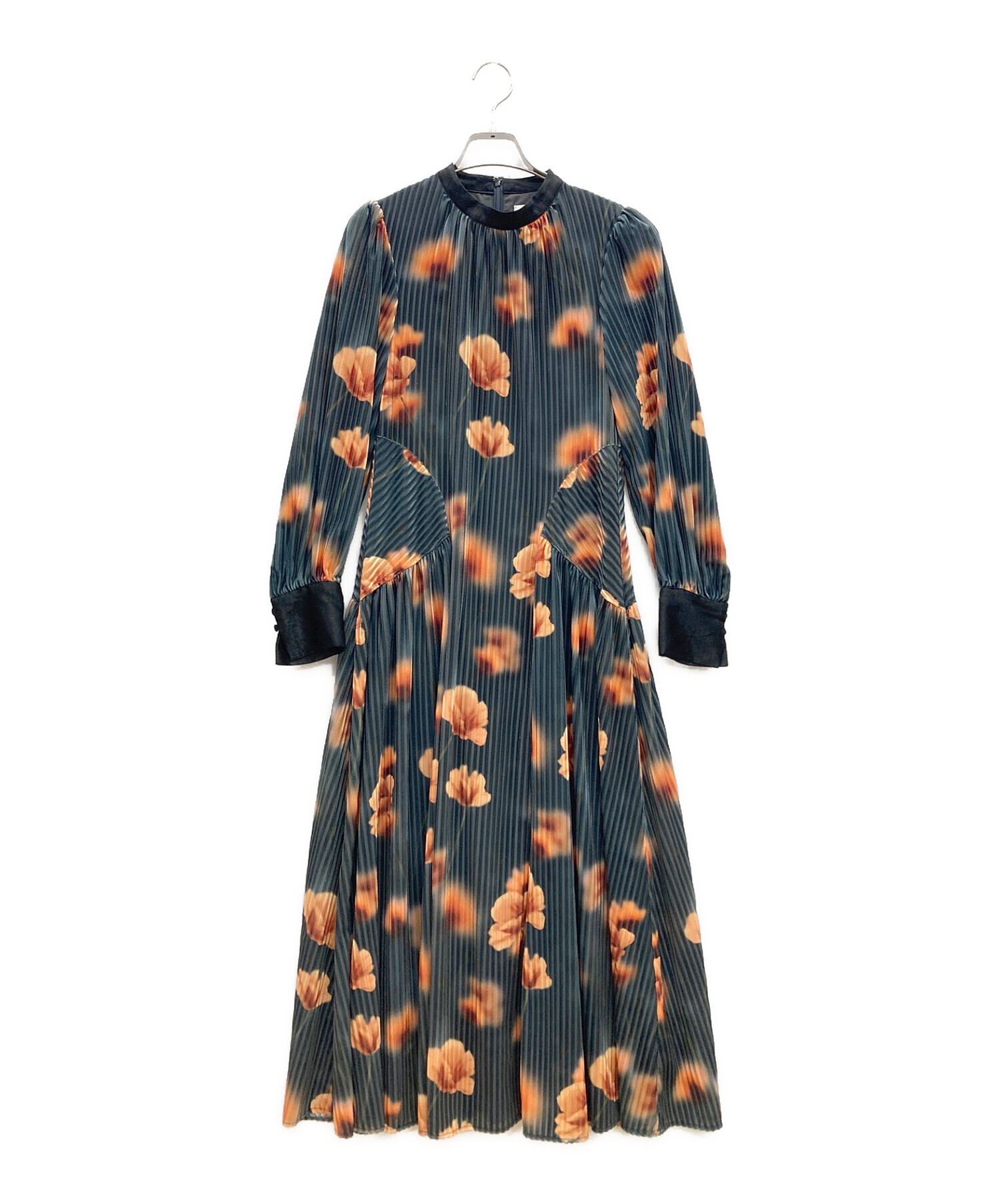 中古・古着通販】Ameri (アメリ) MILA VELOUR CUT DRESS グレー サイズ 