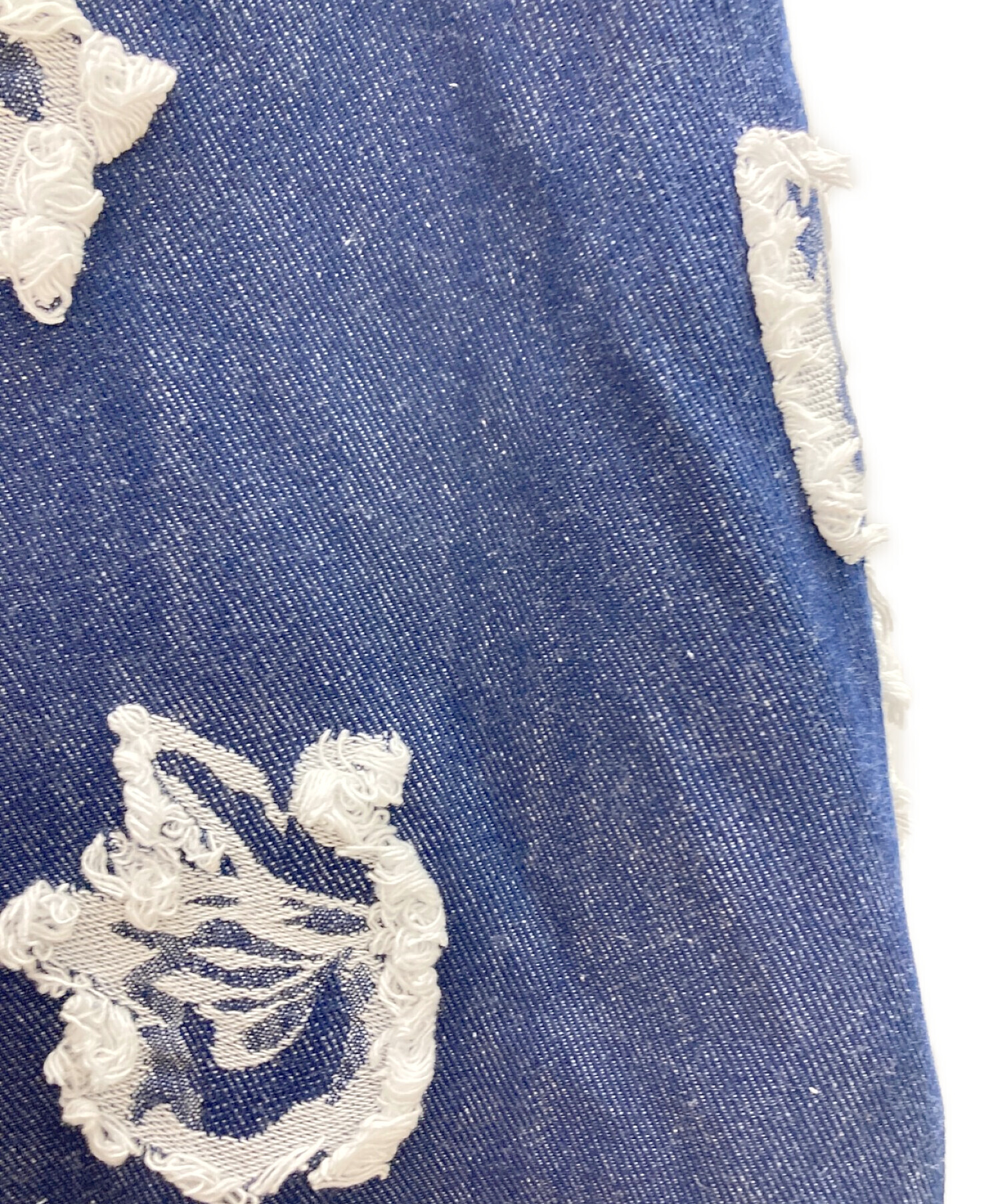 中古・古着通販】Ameri (アメリ) FLOWER CUT JACQUARD DENIM DRESS  