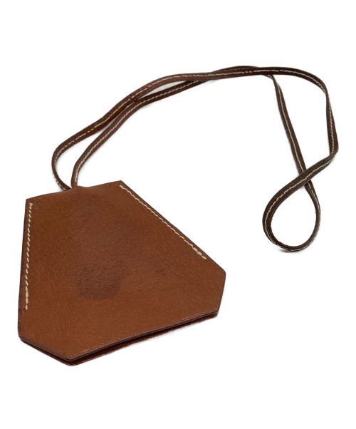 美品 エルメス HERMES クロシェット B刻印 ブラウン 茶色 美品 エルメス HERMES クロシェット B刻印 ブラウン 茶色