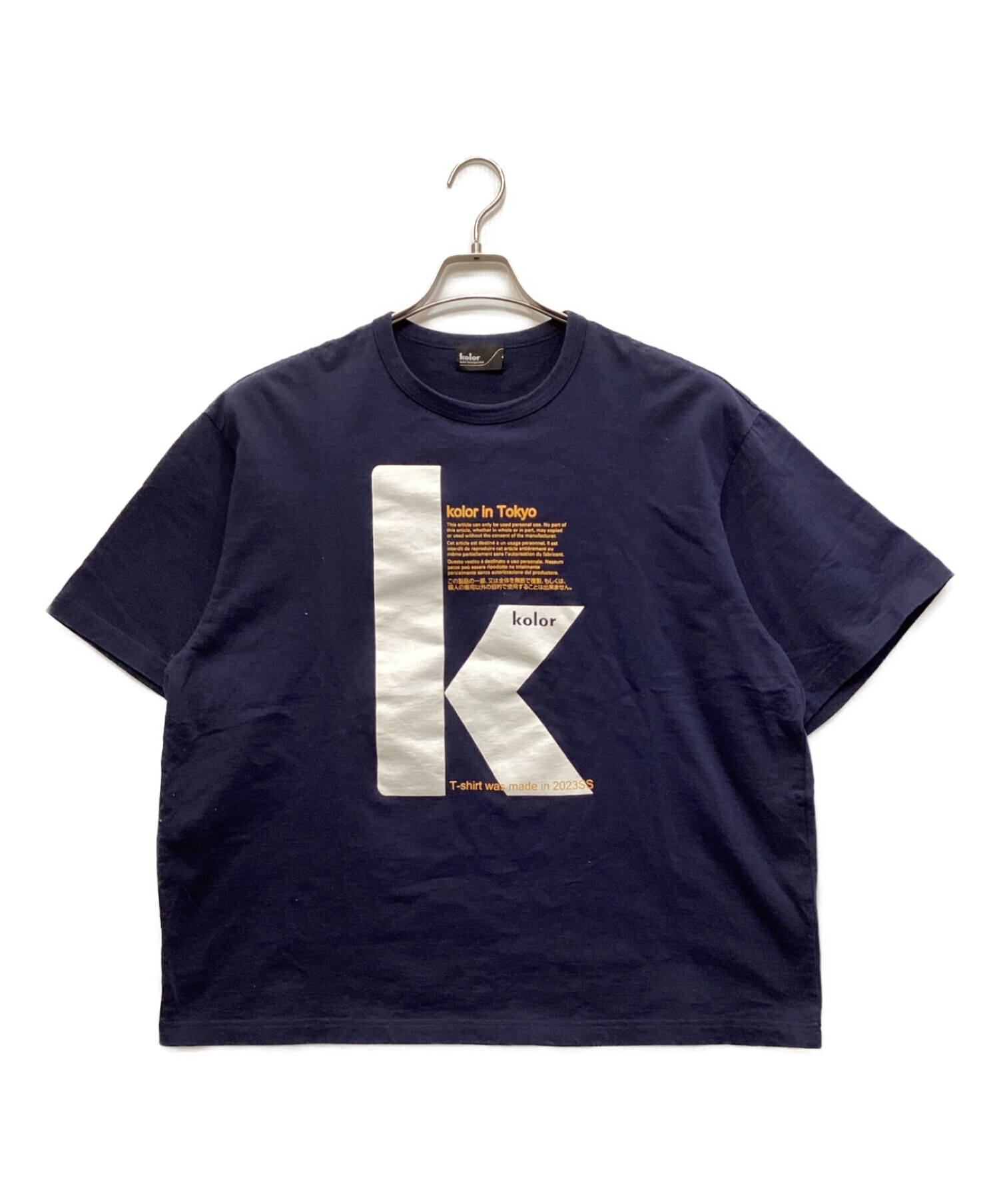 中古・古着通販】KOLOR (カラー) Tシャツ ネイビー サイズ:XL